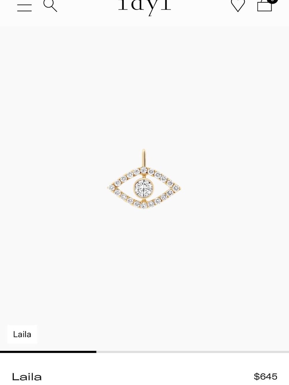 Idyl Gold Evil Eye Diamond Pendant